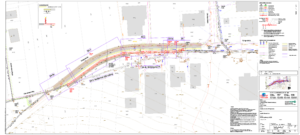 Die einzelnen Bauabschnitte der Kanalbaumaßnahme in Heimerdingen in der Röntgenstraße.